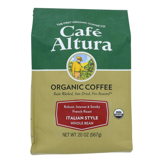 Cafe Altura, Italian Style Dark Roast Organic  - 1.25 Lb (Pack of 6)