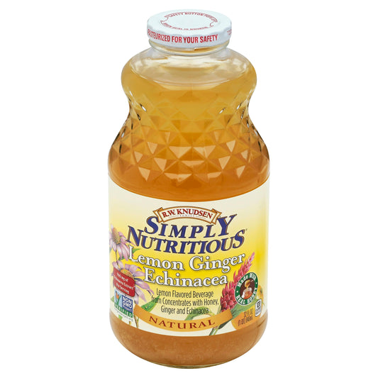 Knudsen Juice Simply Nutritious Lemon Ginger Echinacea 32 FO (Pack of 6)