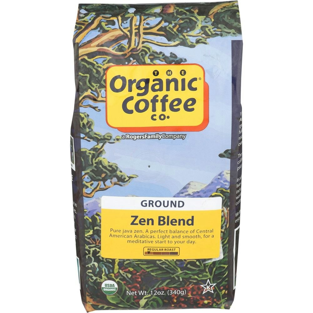 The Organic Coffee Organic Zen Blend Ground Coffee - 12 Ounce (Pack of 6)