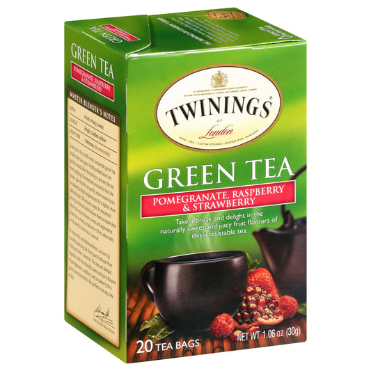 Twining Tea Tea Grain Pomegranate Raspberry Strawberry 20 Bag (Pack of 6)