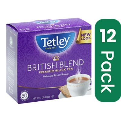 Tetley Tea British Blend 80 Bag (Pack of 12)