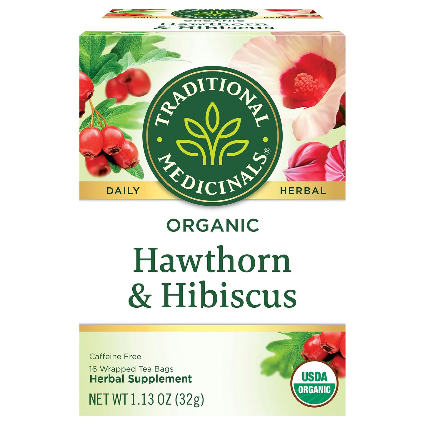 Traditional Medicinals Tea Heart With Hawthorn 16 Bag (Pack of 6)