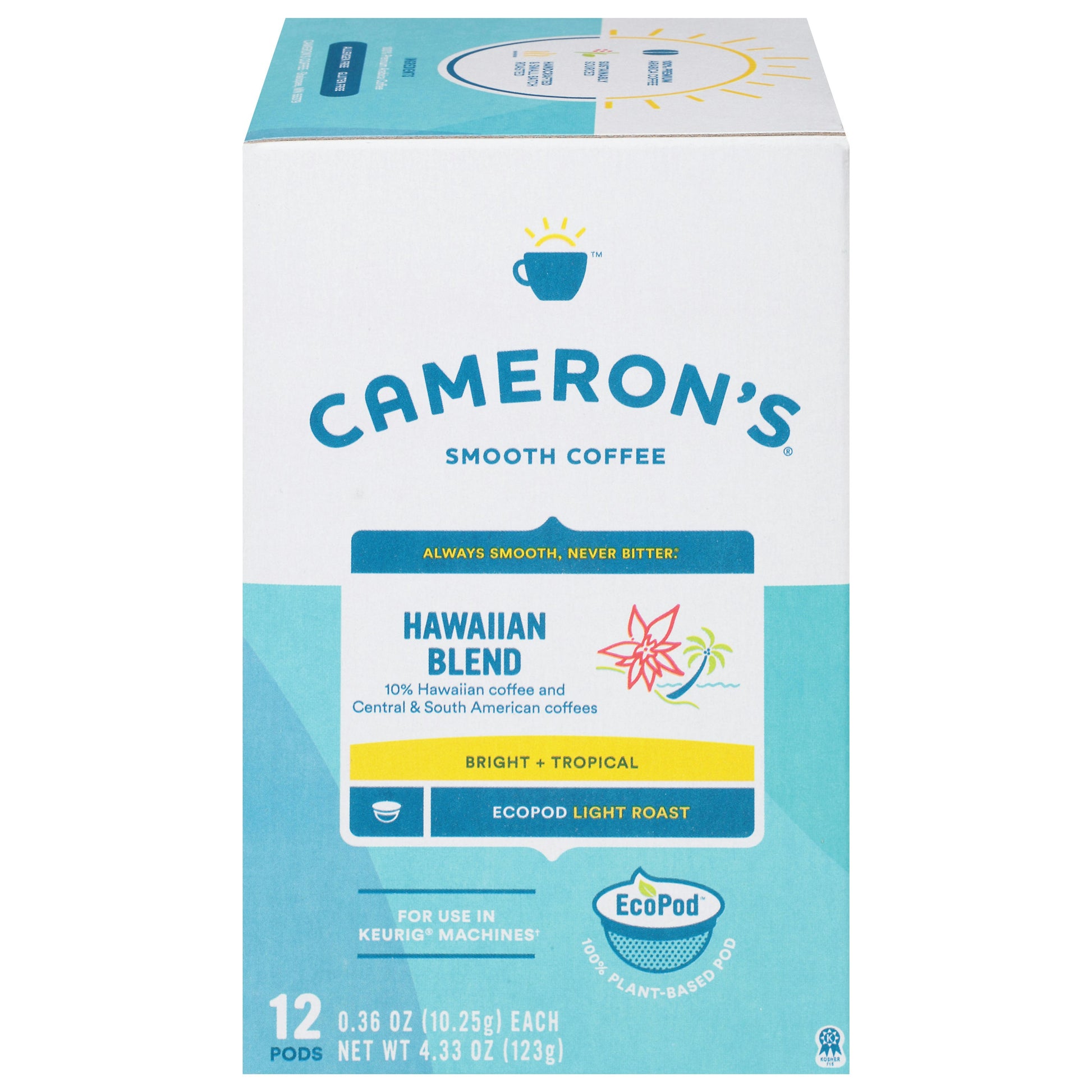 Camerons Smooth Coffee Bright + Tropical Light Roast 12 Pods