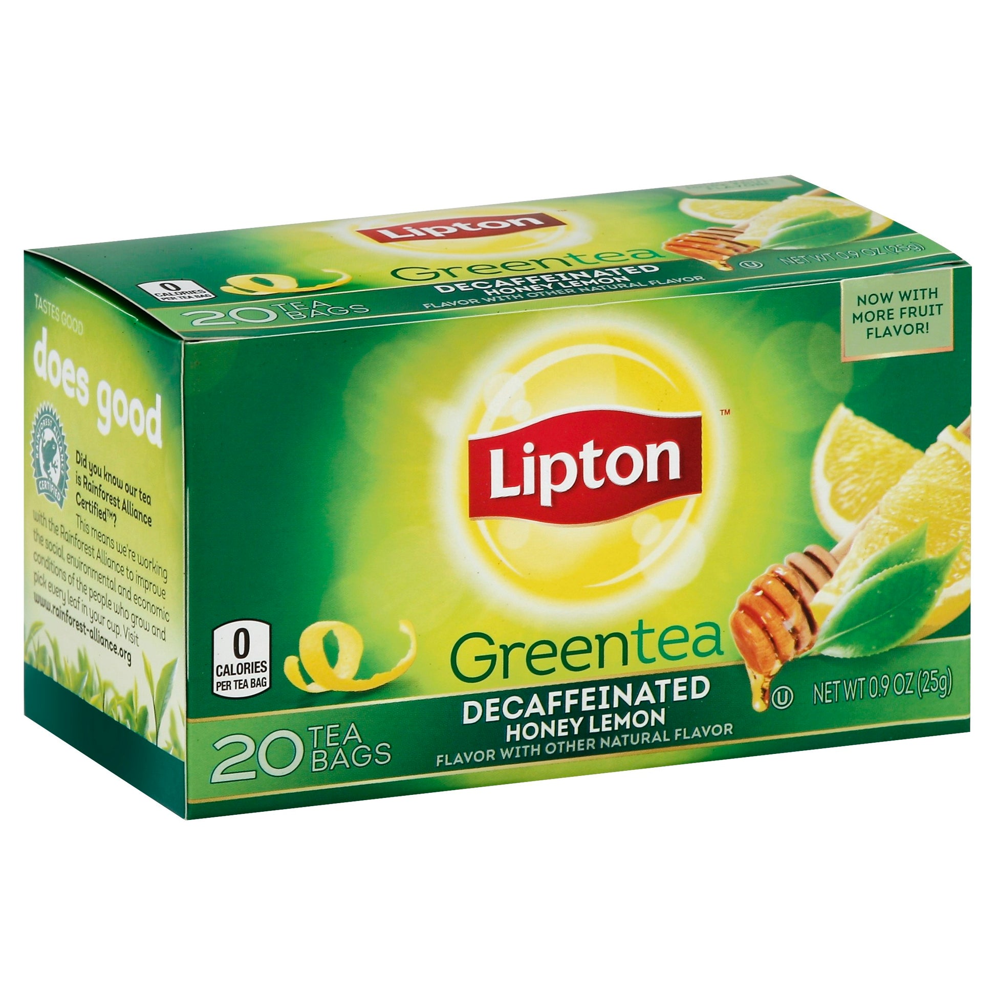 Lipton Tea Grain Decaffeinated Honey Lemon 20 Bag (Pack of 6)