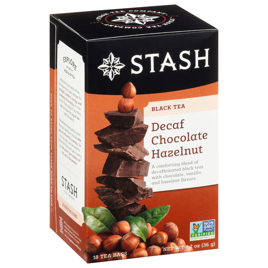 Stash Tea Tea Decaffeinated Chocolate Halzenut 18 Bag (Pack of 6)