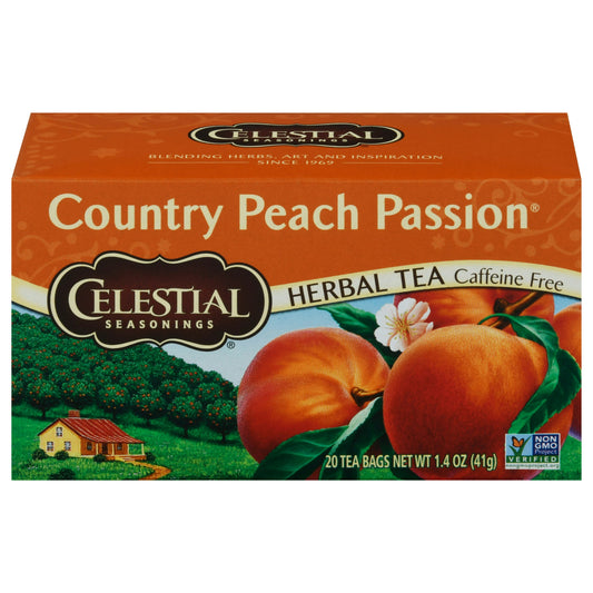 Celestial Seasonings Tea Herb Country Peach Passion 20 Bag (Pack of 6)