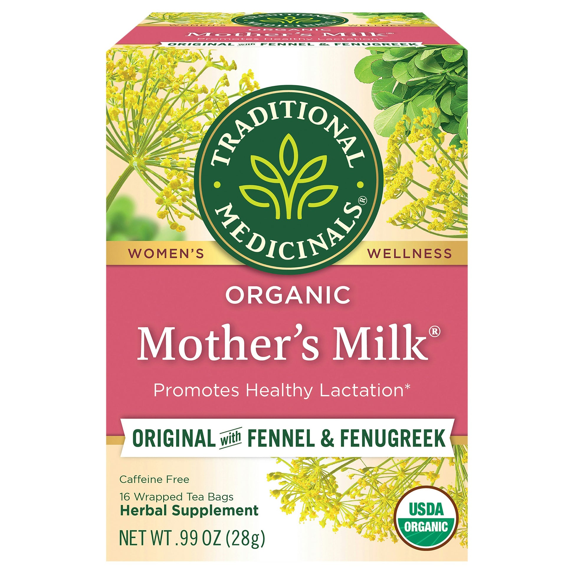 Traditional Medicinals Tea Mothers Milk Organic 16 Bag (Pack of 6)