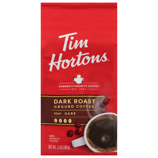 Tim Horton Coffee Bag Dark Roast 12 oz (Pack of 6)