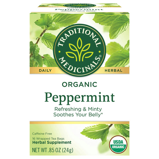 Traditional Medicinals Tea Peppermint Organic 16 Bag (Pack of 6)