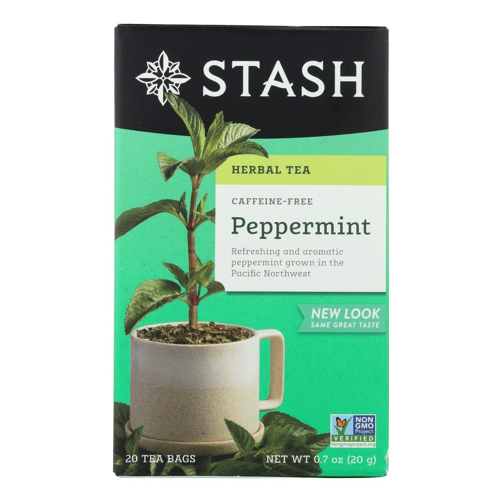 Stash Herbal Tea Caffeine Free Peppermint - 20 per Pack (6 Packs Total)