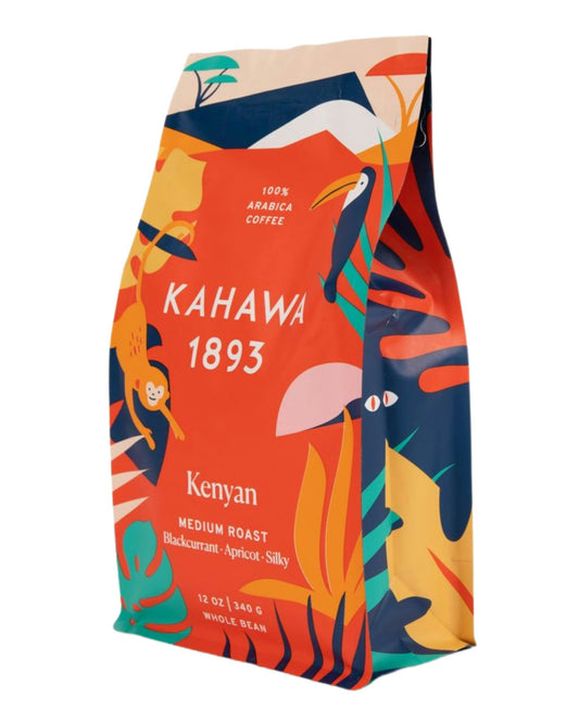 Kahawa 1893 - Coffee Whole Bean Medium Roasted Kenyan 12 oz (Pack of 6)