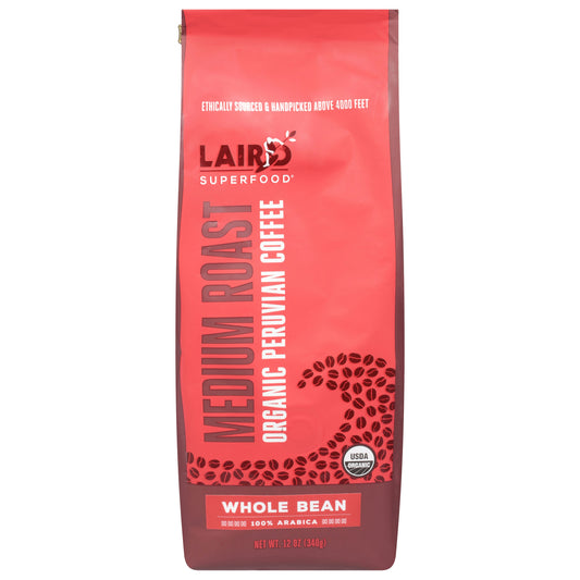 Laird Superfood Coffee Whole Bean Medium Roast Organic