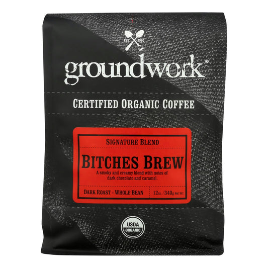 Groundwork - Coffee Organic Batch Brew Dark Roasted - 12oz Bags (Pack of 6)