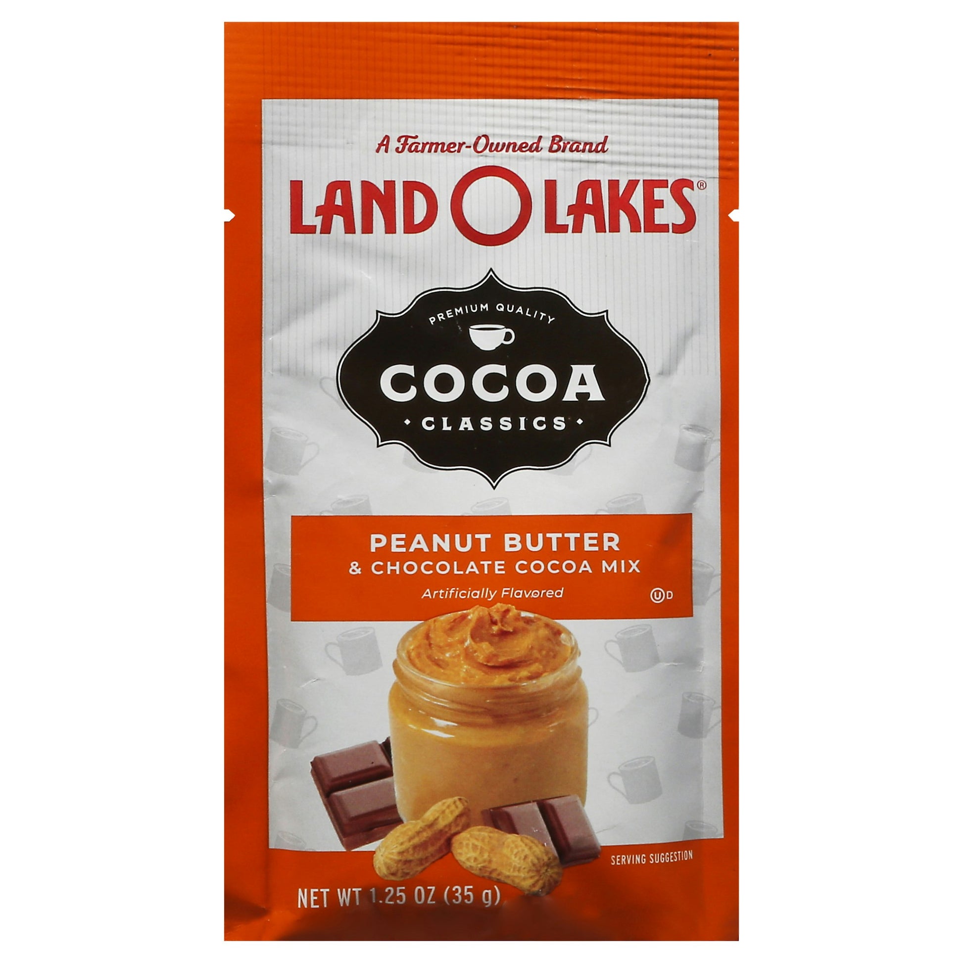 Land O Lakes Mix Cocoa Classic Peanut Butter Chocolate 1.25 Oz (Pack Of 12)