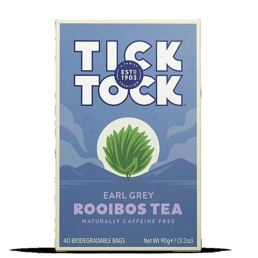 Tick Tock Earl Grey Rooibos Tea - 40 tea bags (Pack of 4)