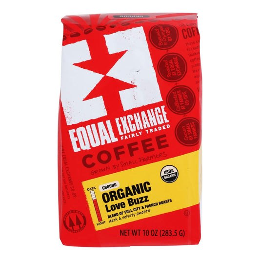 Equal Exchange Authentic Fair Trade Small Farmer Coffee, Love Buzz Organic