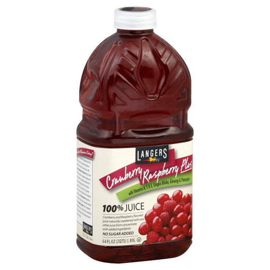 Langers Juice Cranberry Raspberry 100% 64 Fl Oz (Pack of 8)