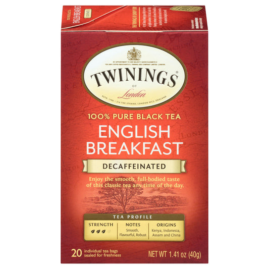 Twining Tea Tea Decaffeinated English Breakfast 20 Bag (Pack of 6)