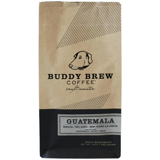 Buddy Brew - Whole Bean Guatemala Coffee - 12 oz (Pack of 6)